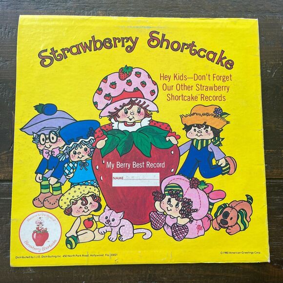 Strawberry Shortcake Sweet Songs Vintage Vinyl LP 1980 Children's Music KSS 166 - Picture 2 of 7
